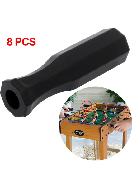 8 Pack Foosball Tapı Tutamak 5/8 Inç Foosball Çubuklar Siyah Yedek Sap(Yurt Dışından)