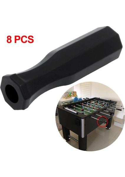 8 Pack Foosball Tapı Tutamak 5/8 Inç Foosball Çubuklar Siyah Yedek Sap(Yurt Dışından)