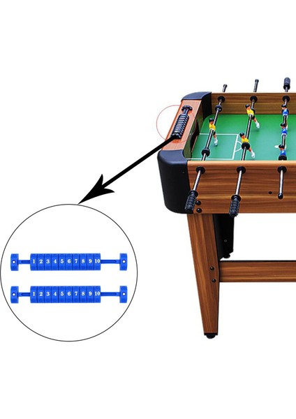 2x Foosball Skorlama Birimleri Oyun Skorbord Foosball Mavi