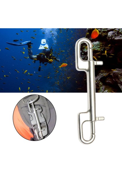 Scuba Dalış Parçası Alet Aksesuarları Için 3xtınılle Çelik Dönüşüm Kullanıcı Klip 120MM 3 Pcs