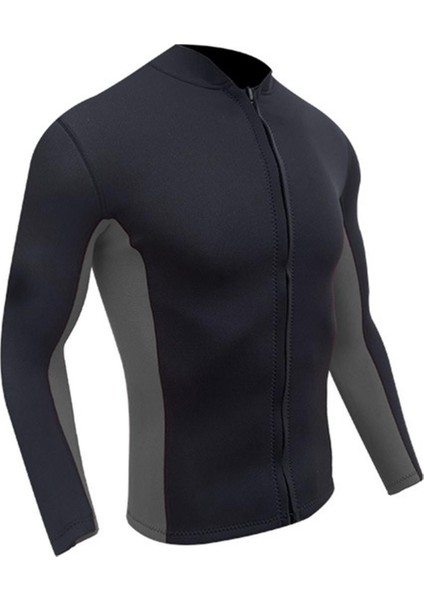 Erkekler Wetsuit Top 2mm Neopren Aerobik Soğukta Sörf