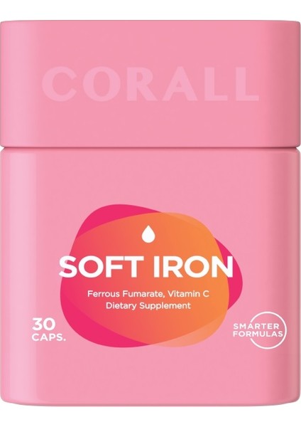 Soft Iron 30 Kapsül  (Demir Fumarat ve C Vitamini)