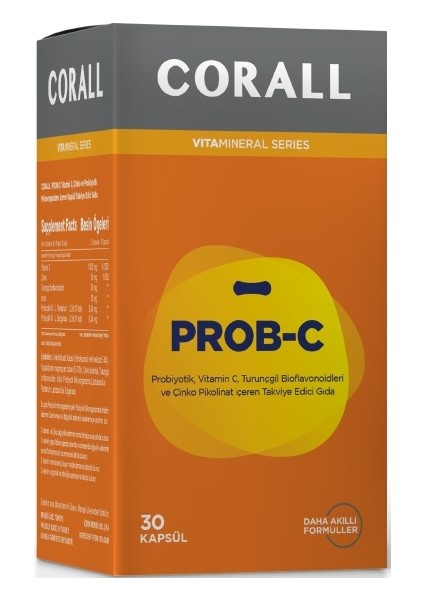 Prob-C 30 Kapsül C Vitamini + Probiyotik