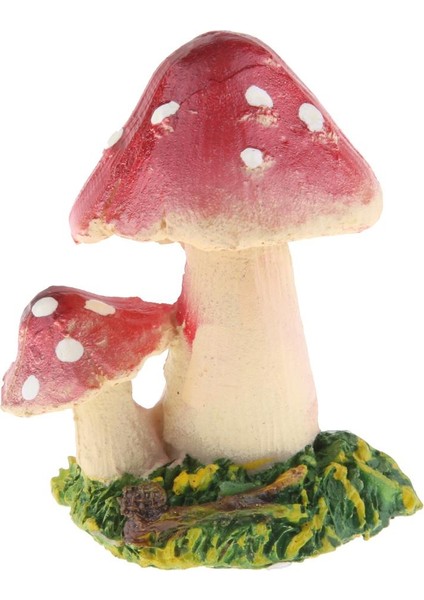 Minyatür Peri Bahçesi ve Teraryum Mantar Heykeli Dekor Parlak Kırmızı (Yurt Dışından)