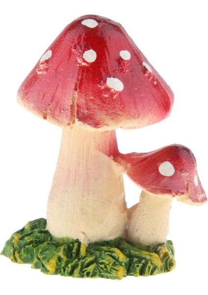 Minyatür Peri Bahçesi ve Teraryum Mantar Heykeli Dekor Parlak Kırmızı (Yurt Dışından) fiyatları