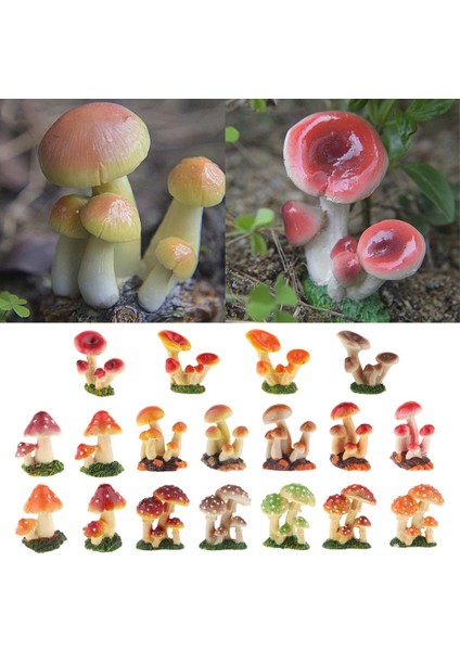 Minyatür Peri Bahçesi ve Teraryum Mantar Heykeli Dekor Parlak Kırmızı (Yurt Dışından) fırsatları