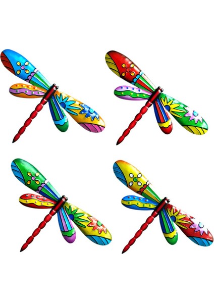 4x Metal Yusufçuk Bahçe Duvar Dekor Sanat Ev Veranda Asılı Süsleme (Yurt Dışından)