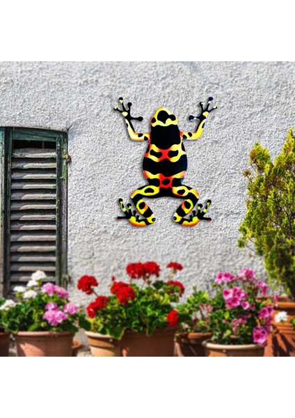 Kurbağa Metal Renkli Heykel Süsleri Dış Bahçe Duvar Dekoru (Yurt Dışından) fiyatları