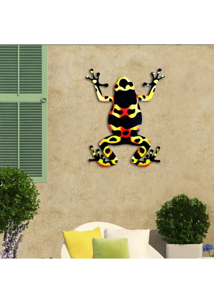 Kurbağa Metal Renkli Heykel Süsleri Dış Bahçe Duvar Dekoru (Yurt Dışından) modelleri