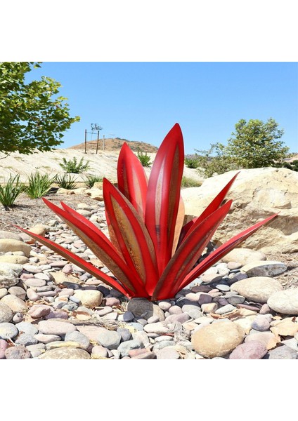 Dekoratif Agave Bitki El Boyalı Sanat Ev Dekor Aksesuarları Koyu Kırmızı 65 cm. (Yurt Dışından) indirimleri