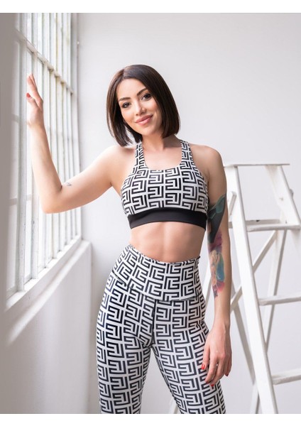 Desenli Spor Sütyen