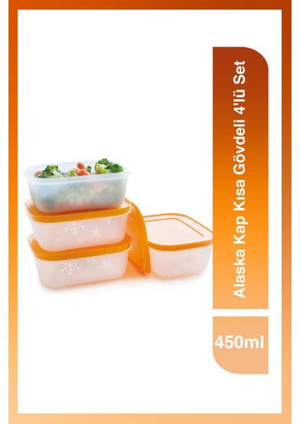 Alaska Kap Kısa Gövdeli 4'lü Set 450 ml