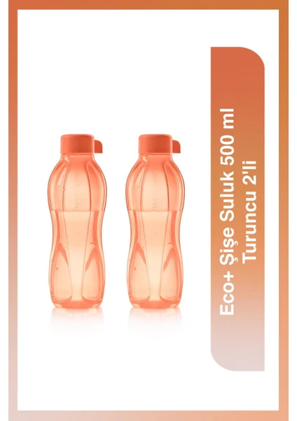 Eco+ Şişe Suluk 500 ml Turuncu 2'li