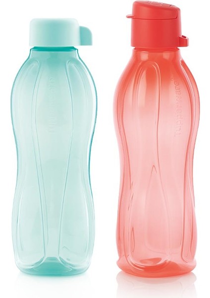 Eco Şişe Suluk Su Mavisi ve Kolay Kapak Pembe 2'li 500 ml