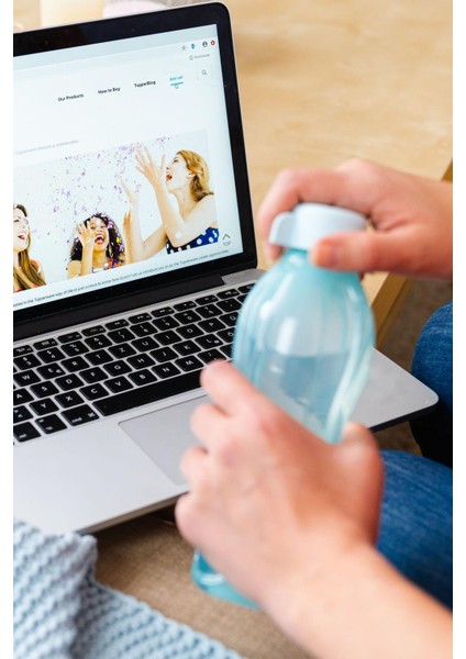 Eco Şişe Suluk Su Mavisi ve Kolay Kapak Pembe 2'li 500 ml