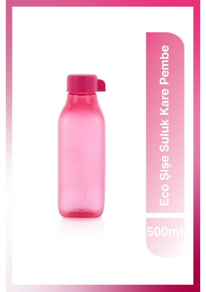 Eco Şişe Suluk 500 ml Pembe BPA İçermeyen Hafif ve Kullanışlı