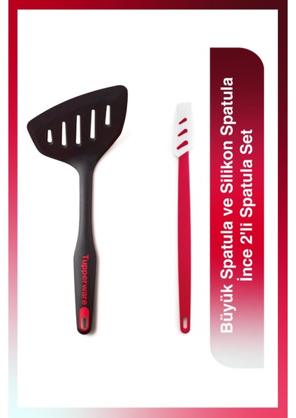 Büyük Spatula ve Silikon Spatula İnce 2'li Spatula Set