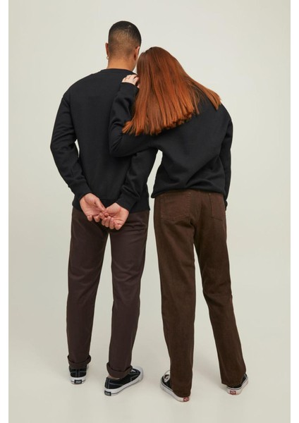 12204796_Jorcopenhagen BigSweat O Yaka Relaxed Baskılı Siyah Erkek Sweatshirt-12204796 fiyatları