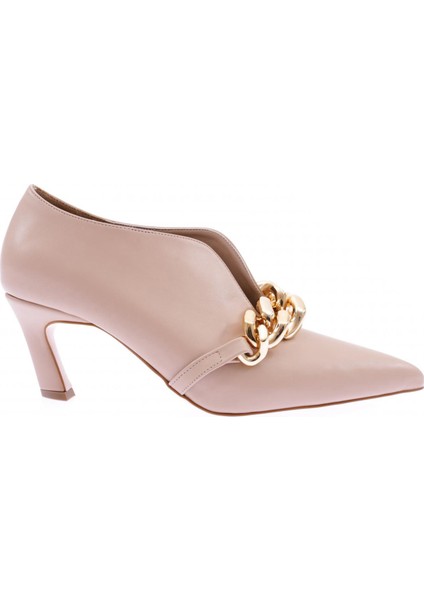 1723-22Y Kadın Sivri Burun Üstten Tüm Zincir Detaylı Topuklu Ayakkabı fiyatları