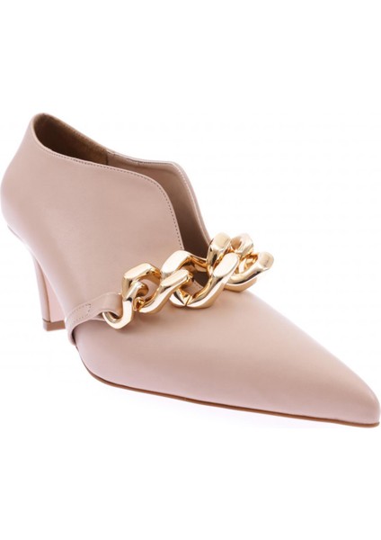 1723-22Y Kadın Sivri Burun Üstten Tüm Zincir Detaylı Topuklu Ayakkabı modelleri