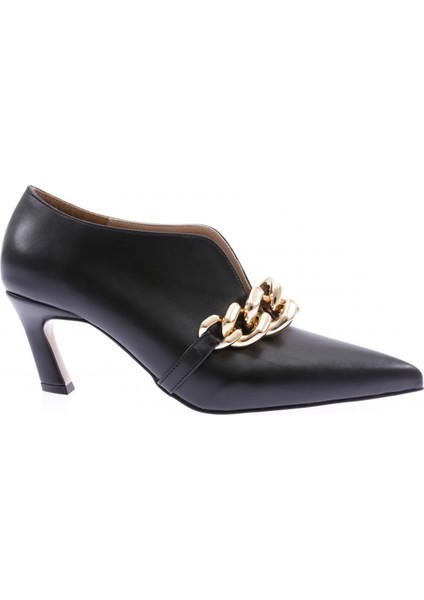 1723-22Y Kadın Sivri Burun Üstten Tüm Zincir Detaylı Topuklu Ayakkabı fiyatları