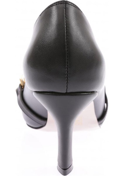 1723-22Y Kadın Sivri Burun Üstten Tüm Zincir Detaylı Topuklu Ayakkabı indirimleri