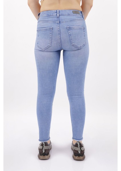 15178061 Kadın Onlblush Lıfe Mıd Sk Ak Raw REA4347 Noos Denim Pantolon fırsatları