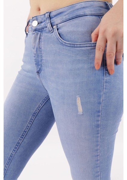 15178061 Kadın Onlblush Lıfe Mıd Sk Ak Raw REA4347 Noos Denim Pantolon indirimleri