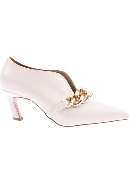 1723-22Y Kadın Sivri Burun Üstten Tüm Zincir Detaylı Topuklu Ayakkabı fiyatları