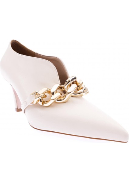 1723-22Y Kadın Sivri Burun Üstten Tüm Zincir Detaylı Topuklu Ayakkabı modelleri
