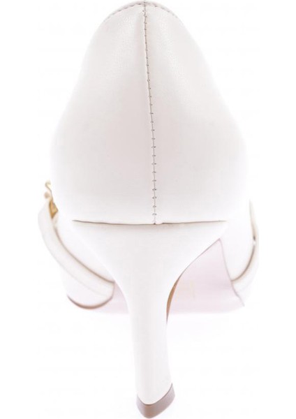 1723-22Y Kadın Sivri Burun Üstten Tüm Zincir Detaylı Topuklu Ayakkabı indirimleri