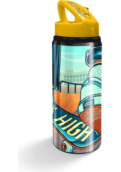 22939 Coral Hıgh Pipetli Alüminyum Matara 600 ml