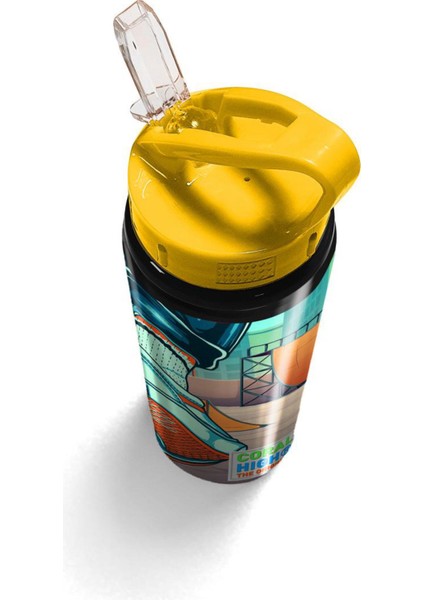 22939 Coral Hıgh Pipetli Alüminyum Matara 600 ml