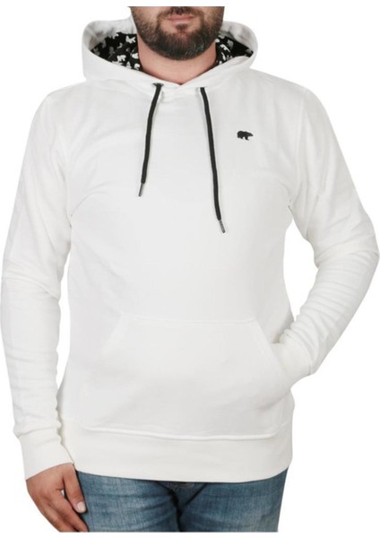 Bad Neck Hoodıe Beyaz Erkek Sweatshirt 22.02.12.032-C04