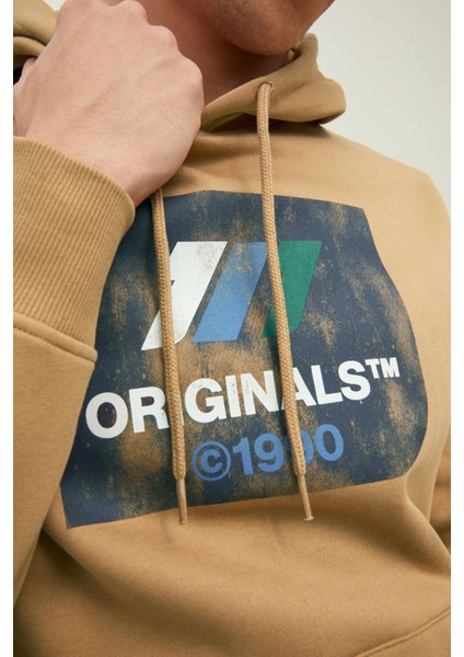 Nate Erkek Kahverengi Baskılı Kapüşonlu Sweatshirt fırsatları