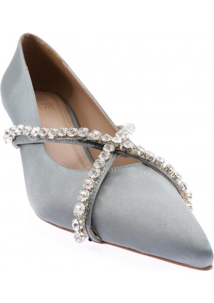 1735-22Y Kadın Sivri Burun Üstten Çapraz Incili Topuklu Ayakkabı fiyatları