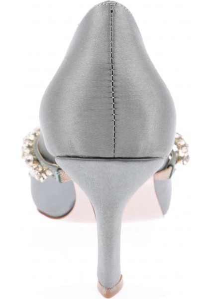 1735-22Y Kadın Sivri Burun Üstten Çapraz Incili Topuklu Ayakkabı fırsatları