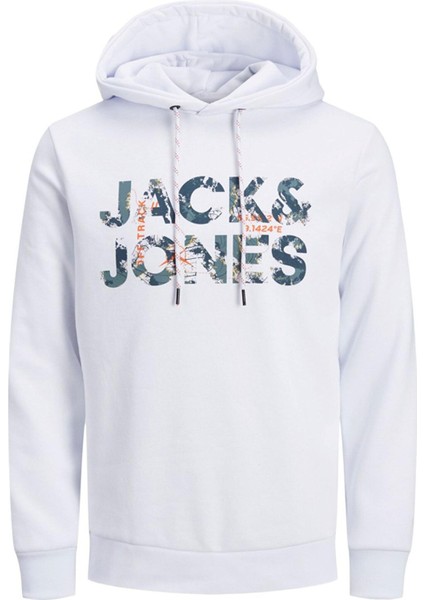 Jcotech Logo Sweat Hood Beyaz Erkek Sweatshirt 12216242-White