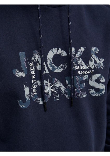 Jcotech Logo Sweat Hood Lacivert Erkek Sweatshirt 12216242-Navy fırsatları