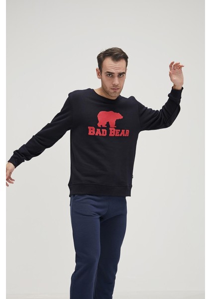 Bad Bear Crewneck Erkek Lacivert Sweatshirt 20.02.12.011-C07