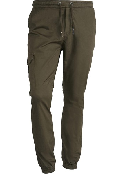 21.01.16.003_Boston Normal Bel Regular Fit Düz Haki Erkek Kargo Pantolon
