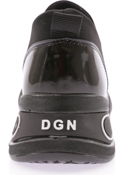 M610-22K Kadin Strech Taş Motifli Mega Kalin Taban Sneakers Ayakkabi