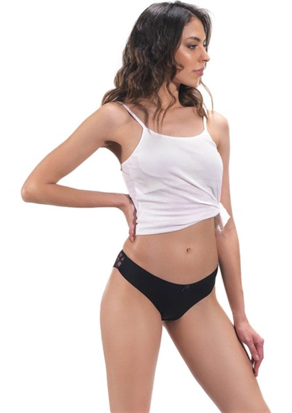 Arkası Dantelli Lazer Kesim Kadın Bikini Külot 7'li Paket