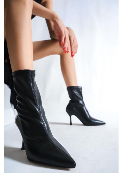 Isabel Kadın Topuklu Bot Suni Deri İnce Topuklu Rahat Yürüyüş İçin Tasarlandı fiyatları