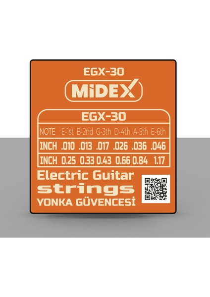 Egx-30 elektro Gitar Teli Takımı ve Pena seti