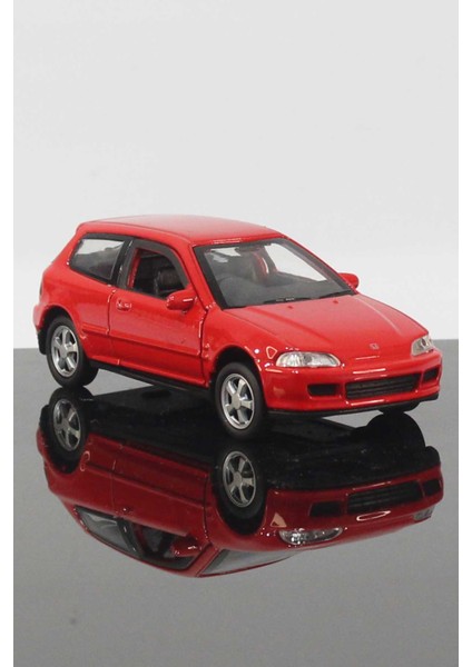 Honda Civic Eg6 Hatchback Model Çek Bırak Araba 11 cm Kırmızı