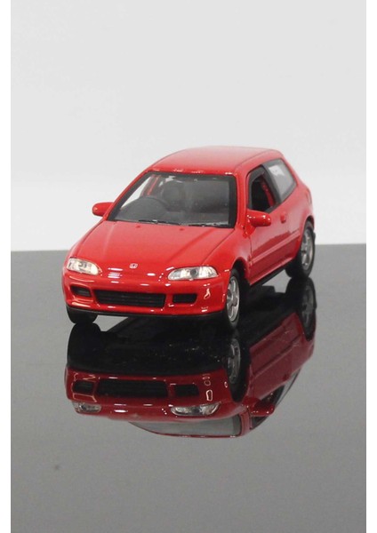 Honda Civic Eg6 Hatchback Model Çek Bırak Araba 11 cm Kırmızı