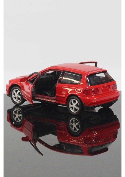 Honda Civic Eg6 Hatchback Model Çek Bırak Araba 11 cm Kırmızı