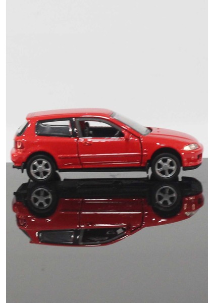 Honda Civic Eg6 Hatchback Model Çek Bırak Araba 11 cm Kırmızı