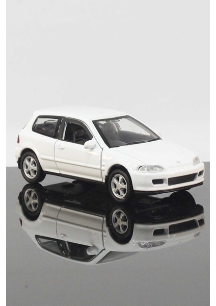 Honda Civic Eg6 Hatchback Model Çek Bırak Araba 11 cm Beyaz